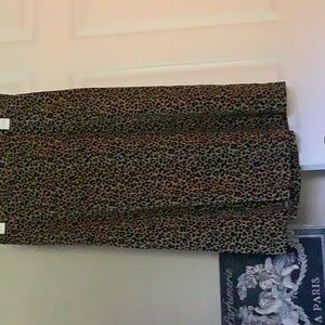 Old navy midi leopard skirt size large
